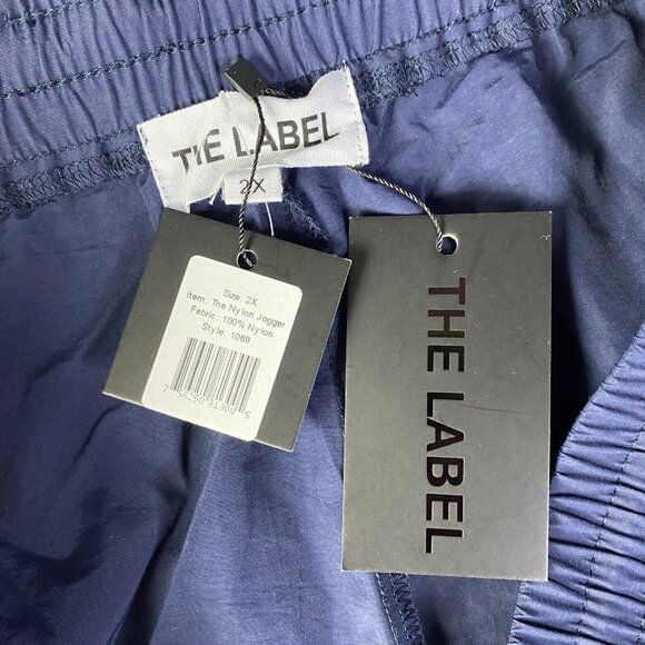 The Label Navy Blue The Nylon Jogger Gym Workout Pants Womens Plus Size 2X NWT - Picture 3 of 3